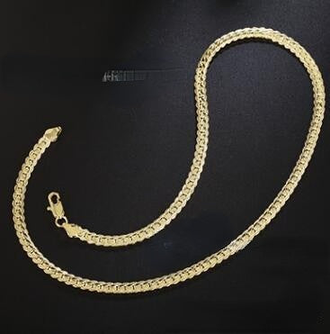 Venta al por mayor Collar de lado completo chapado en plata de cobre